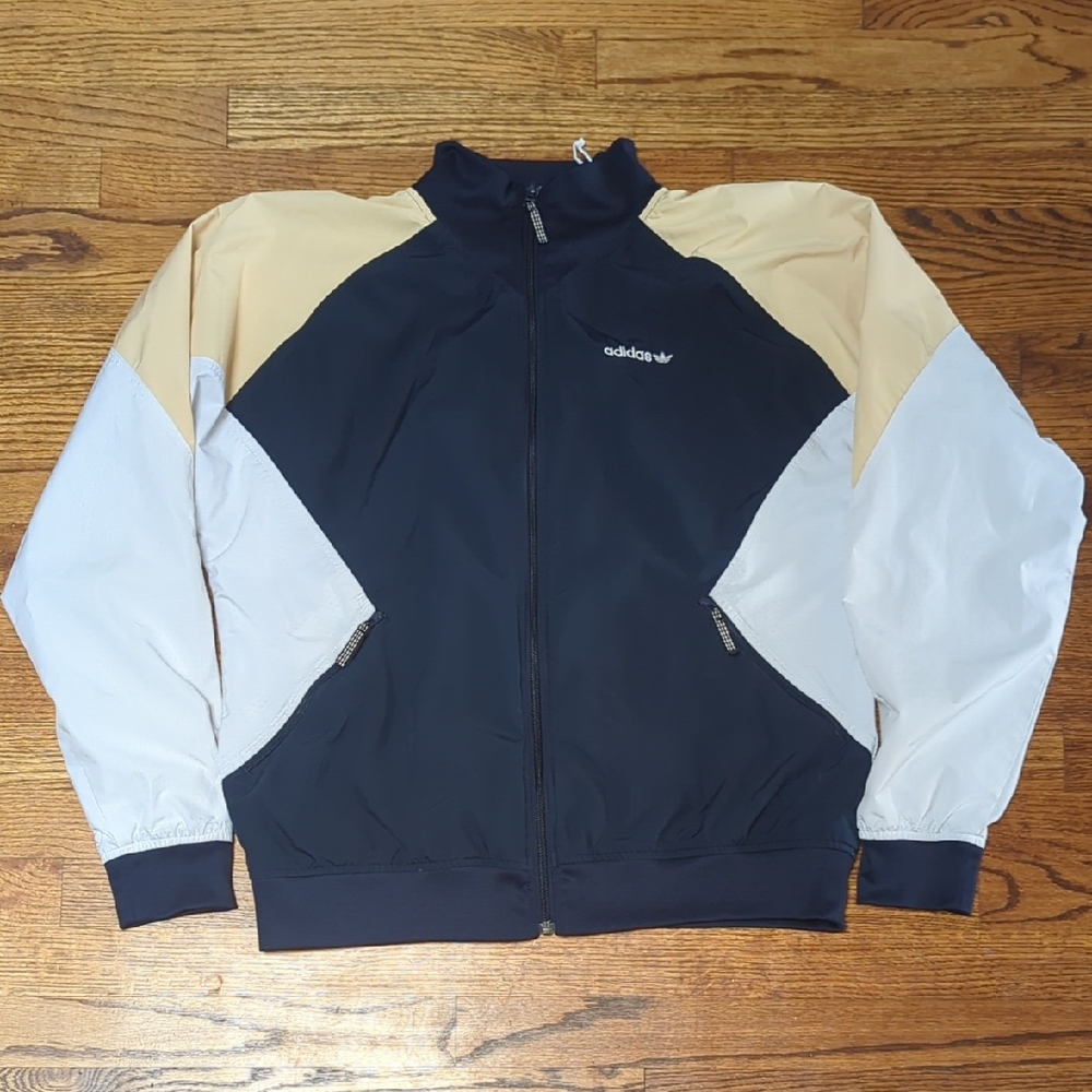 Adidas Navy and Cream Track Jacket